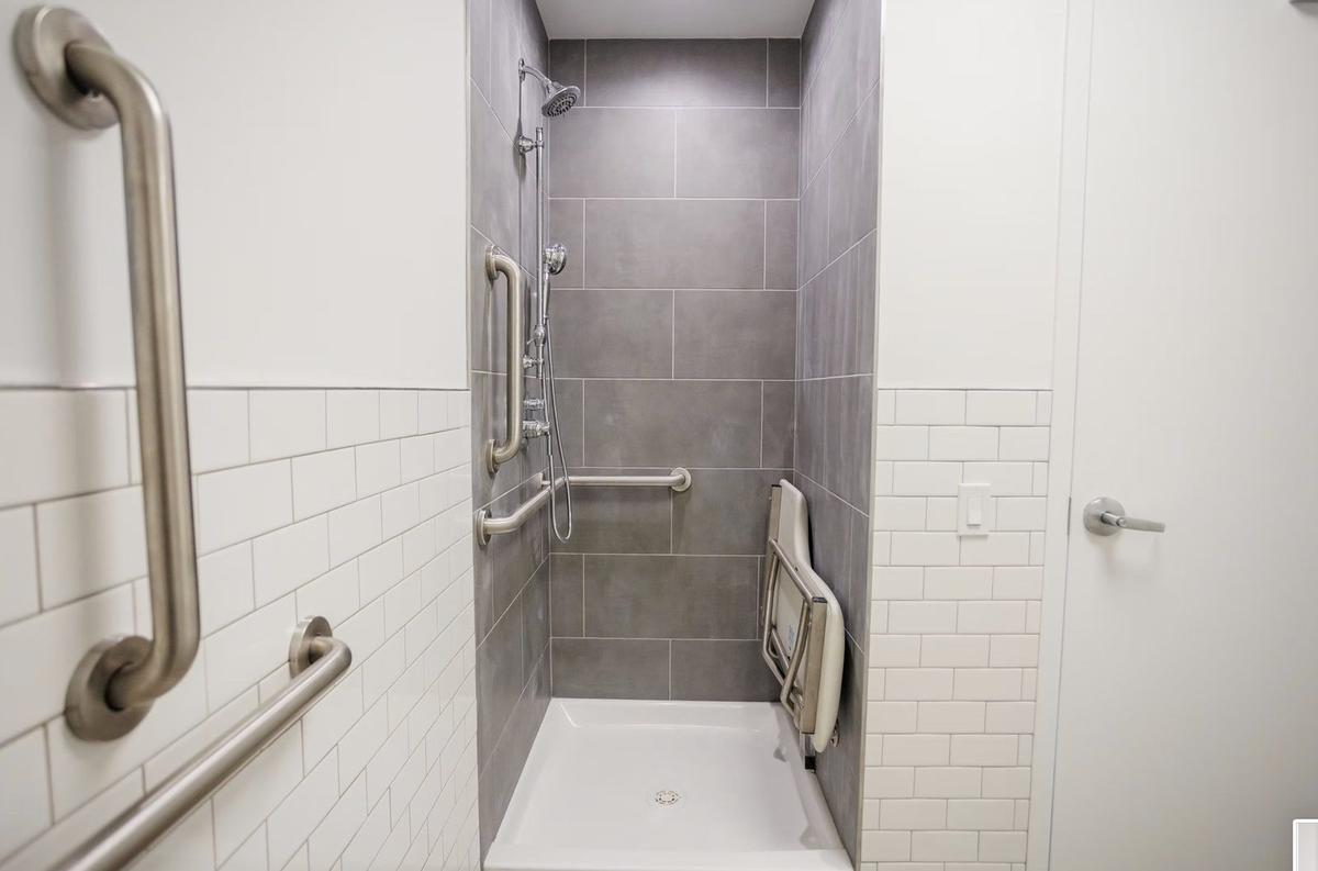 ADA-compliant commercial bathroom buildout at Monarch Jiu-Jitsu Academy